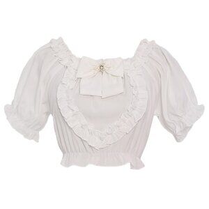 Women chiffon short bottom blouse